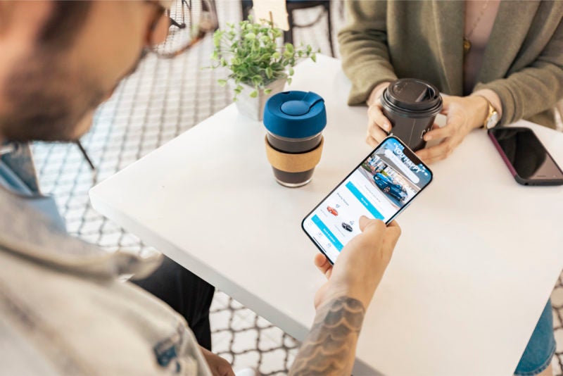 customers using mobile app developed by engineers