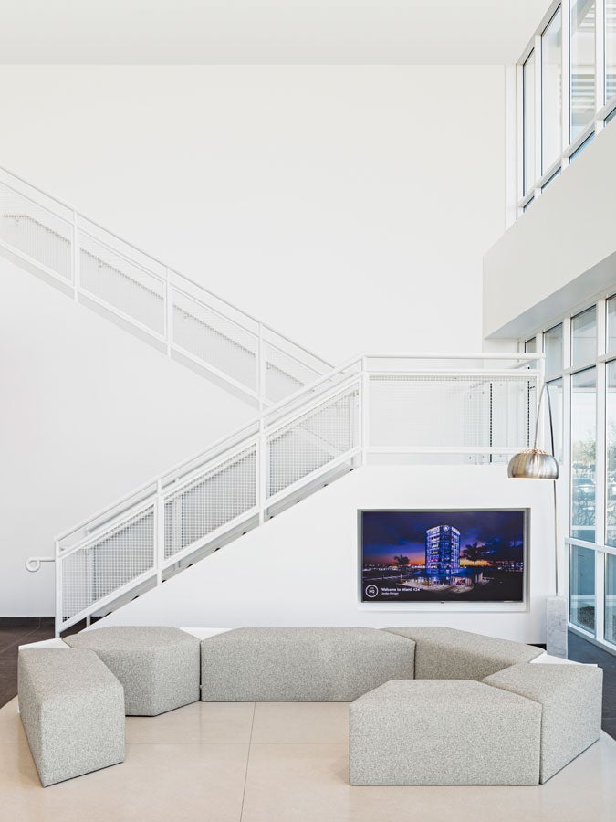 Modern Couch and Stairs